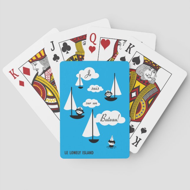 Je suis sur un Bateau! Playing Cards (Back)