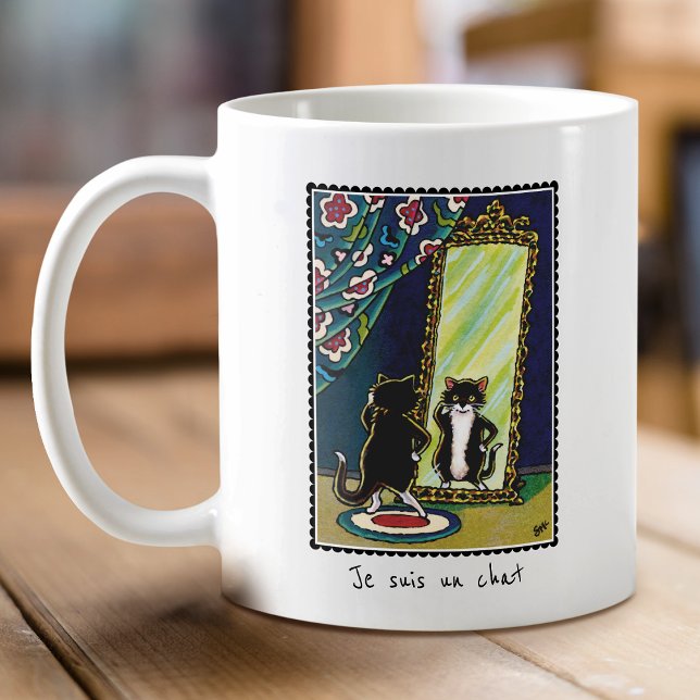 "Je suis un chat" Custom Kitty Cat Cute Mug (Creator Uploaded)