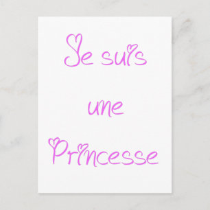 Je suis une princesse postcard