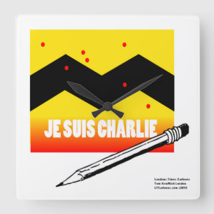 Je Suit Charlie I Am Charlie Rick London WallClock