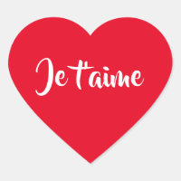 ❤️ Je t’aime I Love You Cute French Heart Sticker