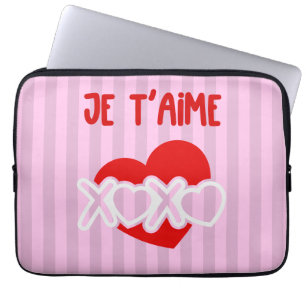 Je t’aime laptop sleeve