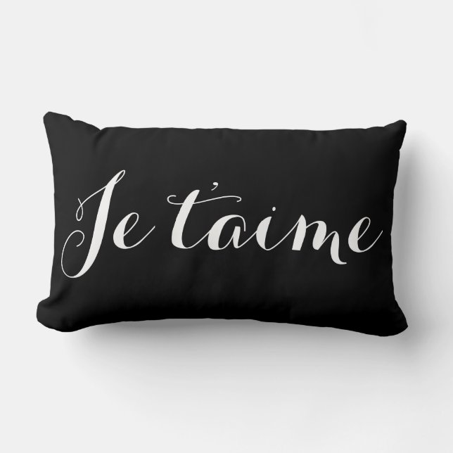 Je t’aime lumbar cushion (Front)