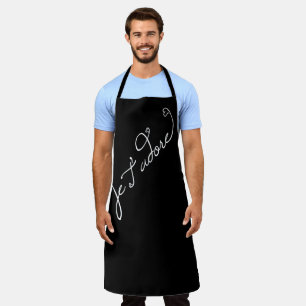Je T'adore I Adore You in French Apron