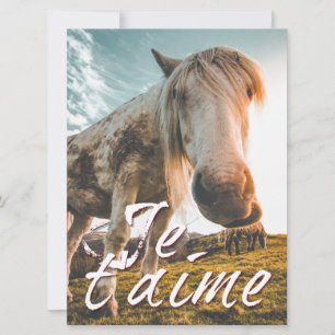 Je t'aime avec regardé cheva