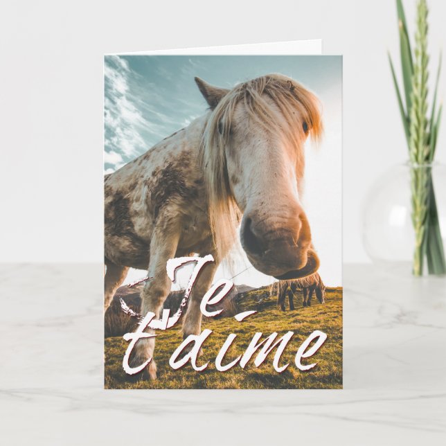 Je t'aime avec regardé cheva card (Front)