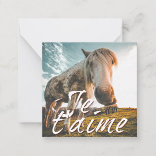 Je t'aime avec regardé cheva card