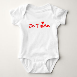 Je T'aime baby shirt - Customised