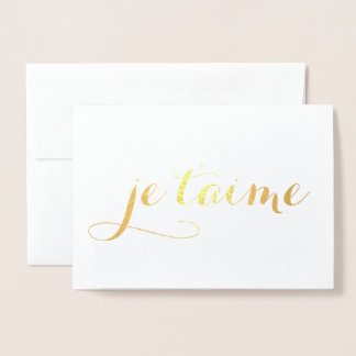 je t'aime gold foil foil card