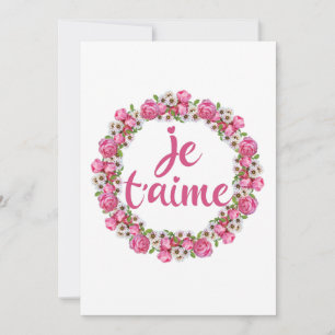 Je T'aime - I Love You - French Sayings
