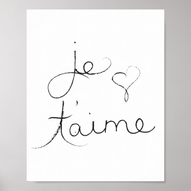 Je t'aime - " I love you " in english - Poster (Front)