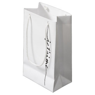 je t'aime - I love you in French - black Small Gift Bag