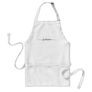 je t'aime - I love you in French - black Standard Apron