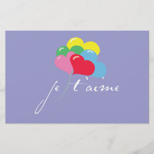 Je' taime (I love you) Stationery