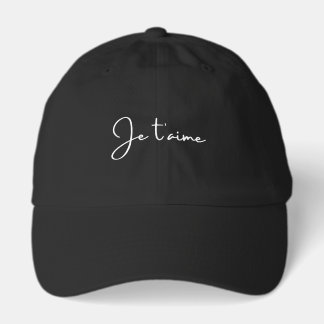 "Je t'aime" is French for "I love you" Elegant Trucker Hat