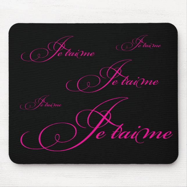 Je taime Love Words Mousepad (Front)