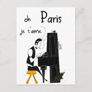 je t'aime Paris Postcard
