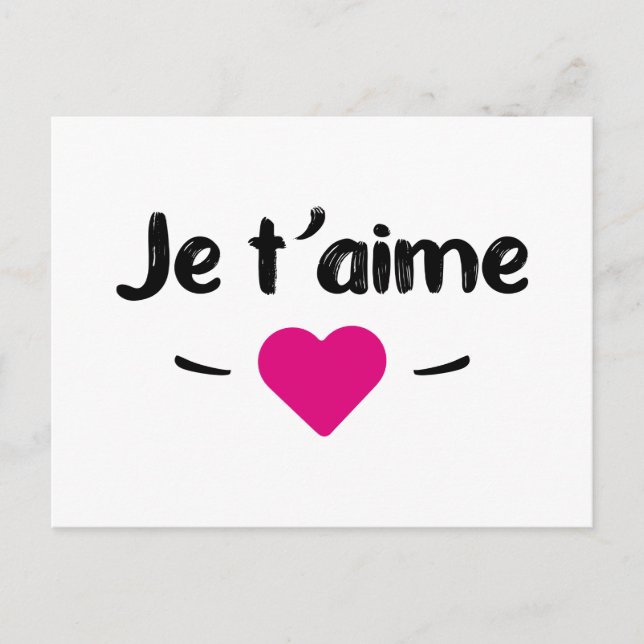 Je t'aime postcard (Front)