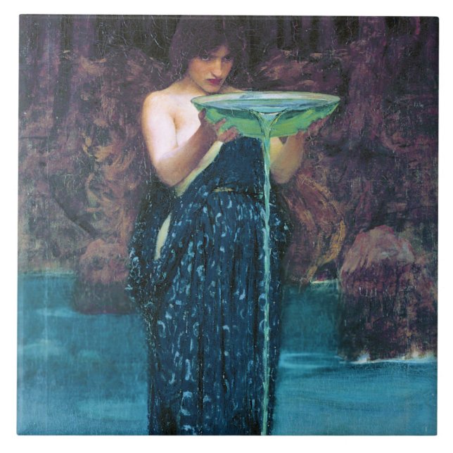 Jealous Circe, John William Waterhouse Ceramic Tile (Front)