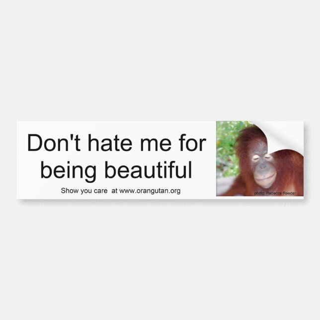 Jealousy: beautiful redhead bumper sticker (Front)