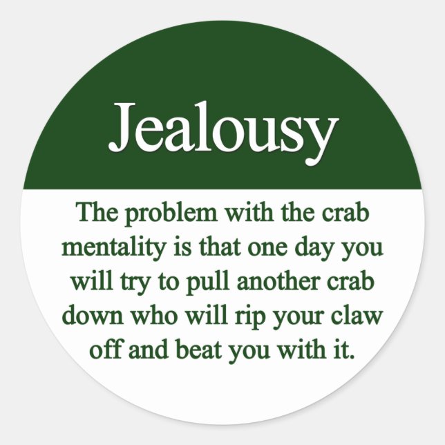 Jealousy Classic Round Sticker (Front)