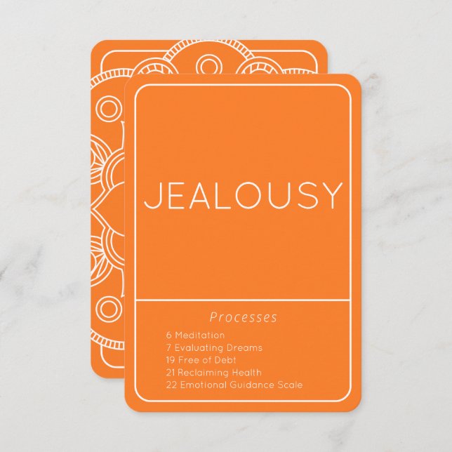 Jealousy LOA Emotion Processes Orange Card (Front/Back)