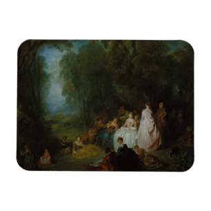 Jean-Antoine Watteau - Pastoral Gathering Magnet