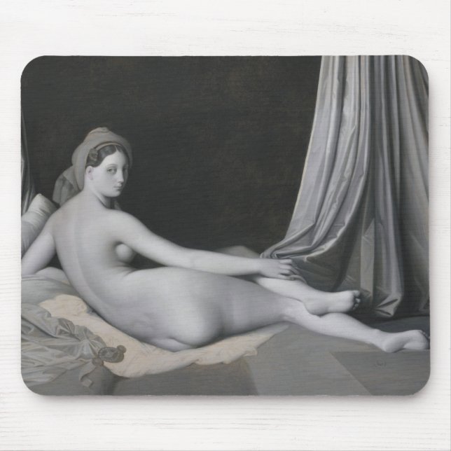 Jean Auguste Dominique Ingres | Odalisque in Grisa Mouse Pad (Front)