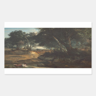 Jean-Baptiste-Camille Corot - Forest of Rectangular Sticker