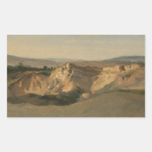 Jean-Baptiste-Camille Corot - Italian Landscape Rectangular Sticker