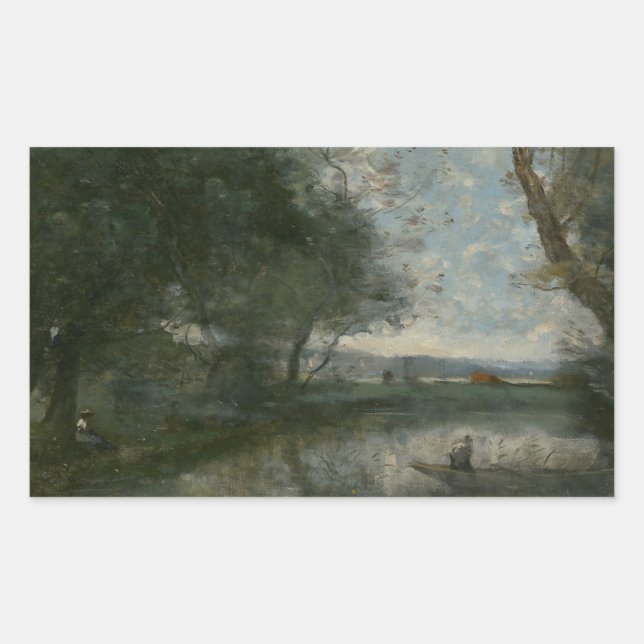 Jean-Baptiste-Camille Corot - Landscape Rectangular Sticker (Front)