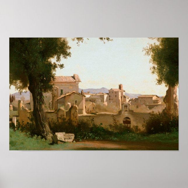 Jean-Baptiste-Camille Corot -View from the Farnese Poster (Front)