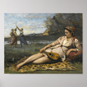 Jean-Baptiste-Camille Corot -Young Women of Sparta Poster
