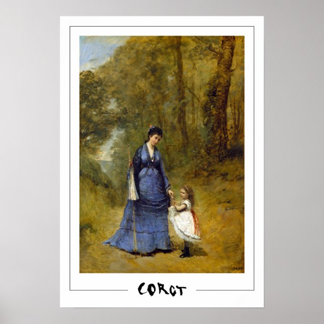 Jean-Baptiste-Camille Corot Zedign Art Poster #226 (Front)