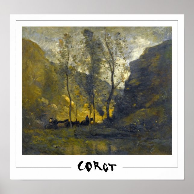 Jean-Baptiste-Camille Corot Zedign Art Poster #301 (Front)