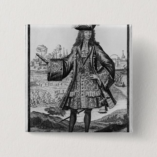 Jean Bernard Desjean  Baron de Pointis 15 Cm Square Badge (Front)