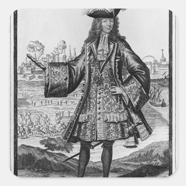 Jean Bernard Desjean  Baron de Pointis Square Sticker (Front)