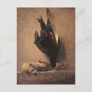 Jean Chardin - Still Life with Dead Pheasant and H Postcard