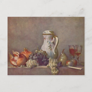 Jean Chardin- Still life with porcelain teapot Postcard