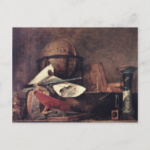 Jean Chardin- The Attributes of the Sciences Postcard