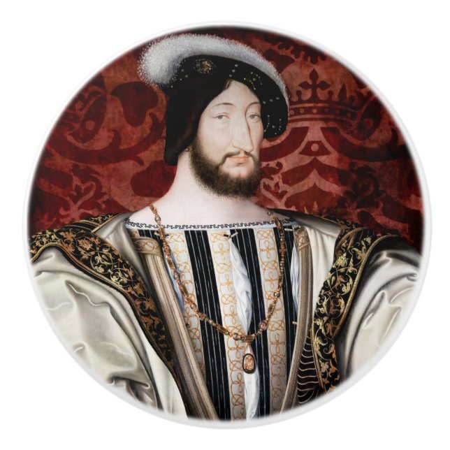 Jean Clouet - Francois I, King of France Ceramic Knob (Front)