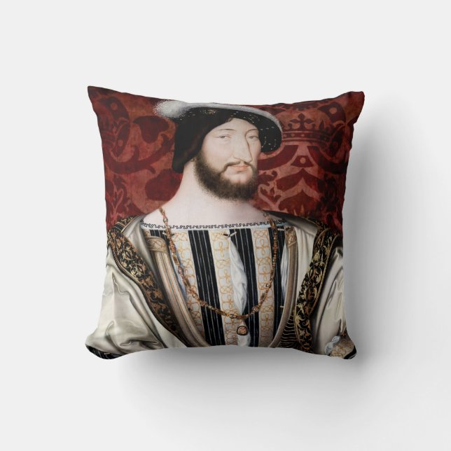 Jean Clouet - Francois I, King of France Cushion (Front)