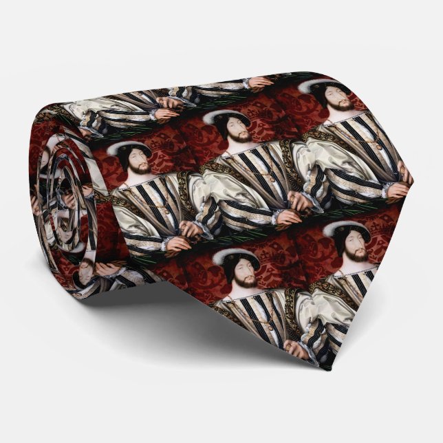 Jean Clouet - Francois I, King of France Tie (Rolled)
