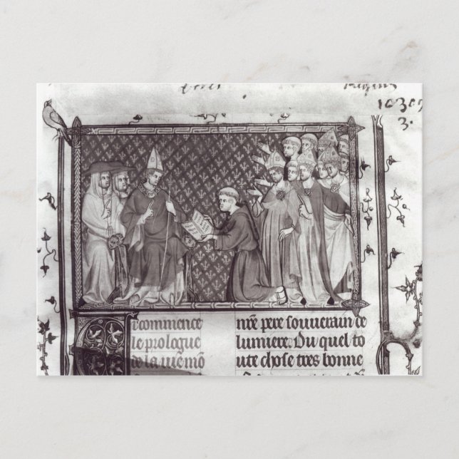 Jean d'Antioch before Martin IV Postcard (Front)