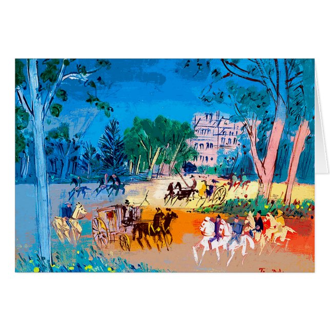 Jean Dufy Bois de Boulogne Card (Front Horizontal)