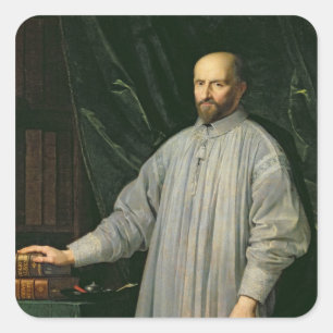 Jean Duvergier de Hauranne  Abbot of Square Sticker