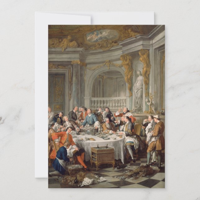 Jean François de Troy - The Lunch of Oysters Invitation (Front)