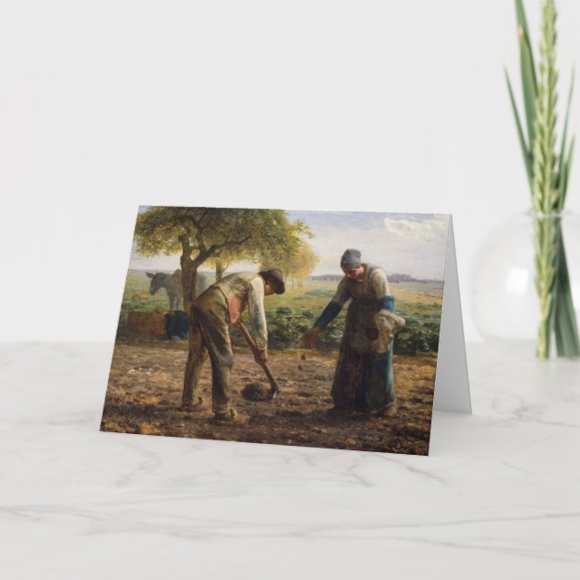 Jean-Francois Millet - Potato Planters Card (Front)