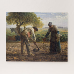 Jean-Francois Millet - Potato Planters Jigsaw Puzzle