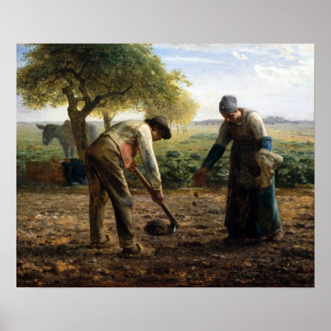Jean-François Millet Potato Planters Poster (Front)